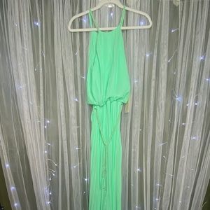 Double Zero ❤️ Pleated Mint Maxi Dress SZ 6 NWT